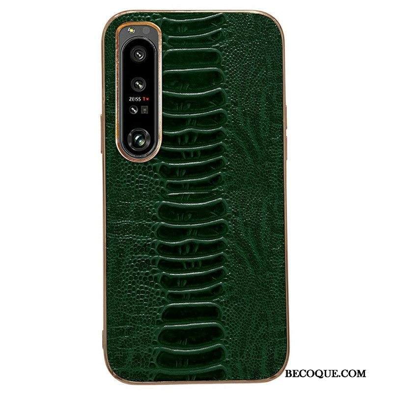 Kuori Sony Xperia 1 IV Crocodile Style Aitoa Nahkaa