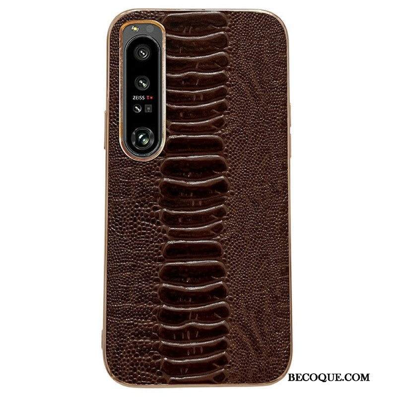 Kuori Sony Xperia 1 IV Crocodile Style Aitoa Nahkaa