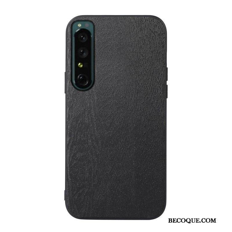 Kuori Sony Xperia 1 IV Faux Leather Puun Rakenne