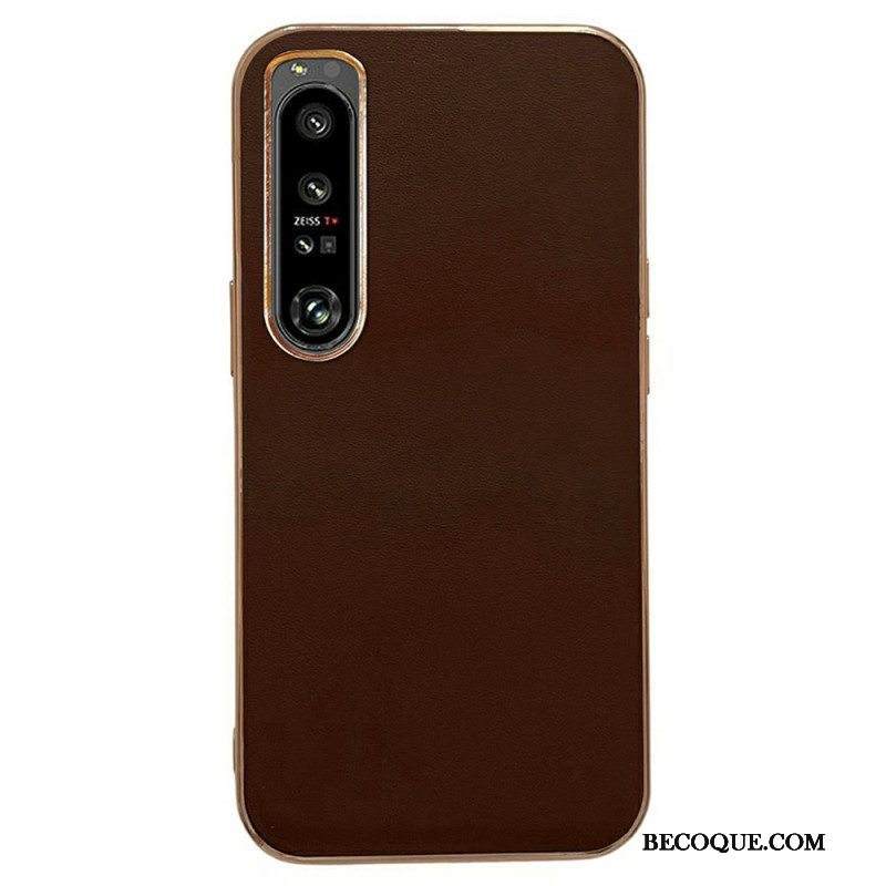 Kuori Sony Xperia 1 IV Väri Aito Nahka