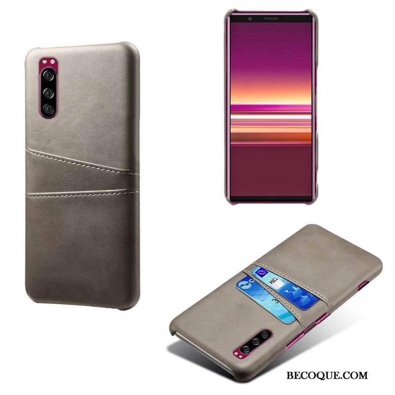 Kuori Sony Xperia 1 Ii Nahka Kortti 说, Kotelo Sony Xperia 1 Ii Suojaus Puhelimen Kuoret