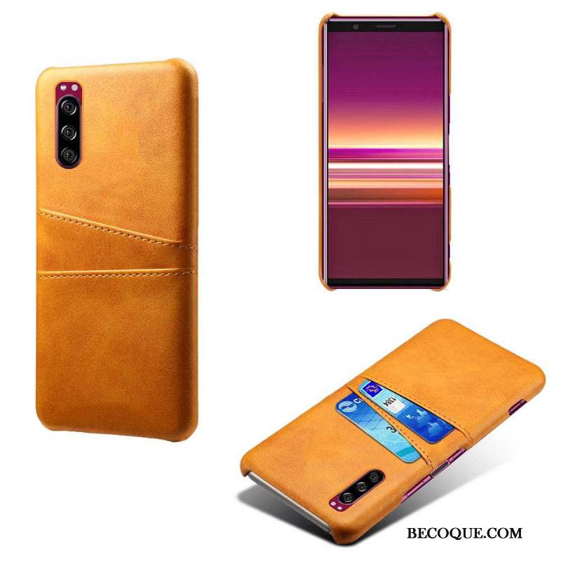 Kuori Sony Xperia 1 Ii Nahka Kortti 说, Kotelo Sony Xperia 1 Ii Suojaus Puhelimen Kuoret