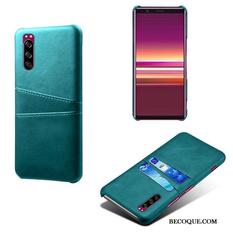 Kuori Sony Xperia 1 Ii Nahka Kortti 说, Kotelo Sony Xperia 1 Ii Suojaus Puhelimen Kuoret