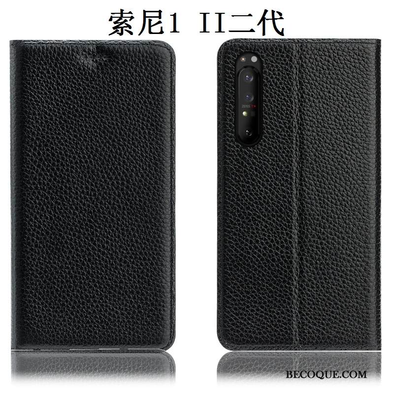 Kuori Sony Xperia 1 Ii Suojaus Punainen Murtumaton, Kotelo Sony Xperia 1 Ii Nahka Puhelimen Kuoret Litsi