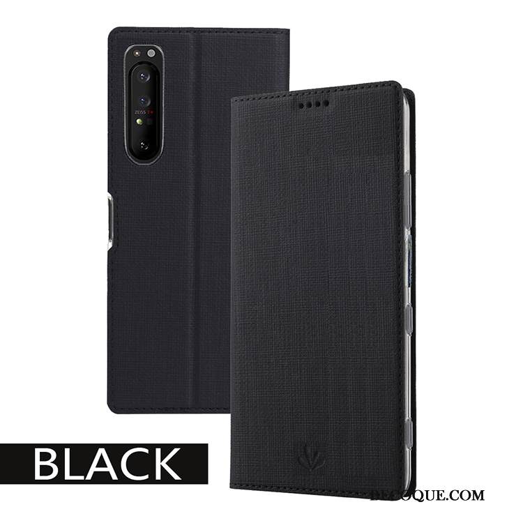 Kuori Sony Xperia 1 Ii Tuki Musta Kortti, Kotelo Sony Xperia 1 Ii Nahka Puhelimen Kuoret Kukkakuvio