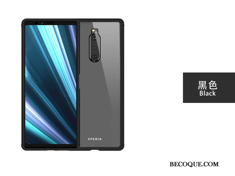 Kuori Sony Xperia 1 Laukut Läpinäkyvä Takakansi, Kotelo Sony Xperia 1 Suojaus Trendi Hopea