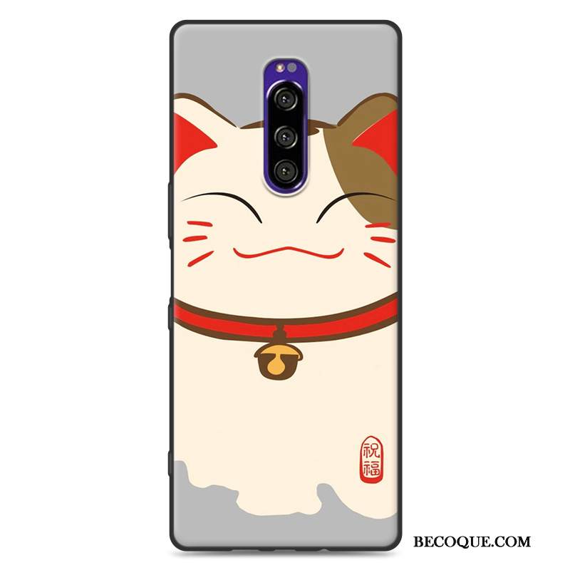 Kuori Sony Xperia 1 Luova Uusi Murtumaton, Kotelo Sony Xperia 1 Silikoni Sininen Trendi