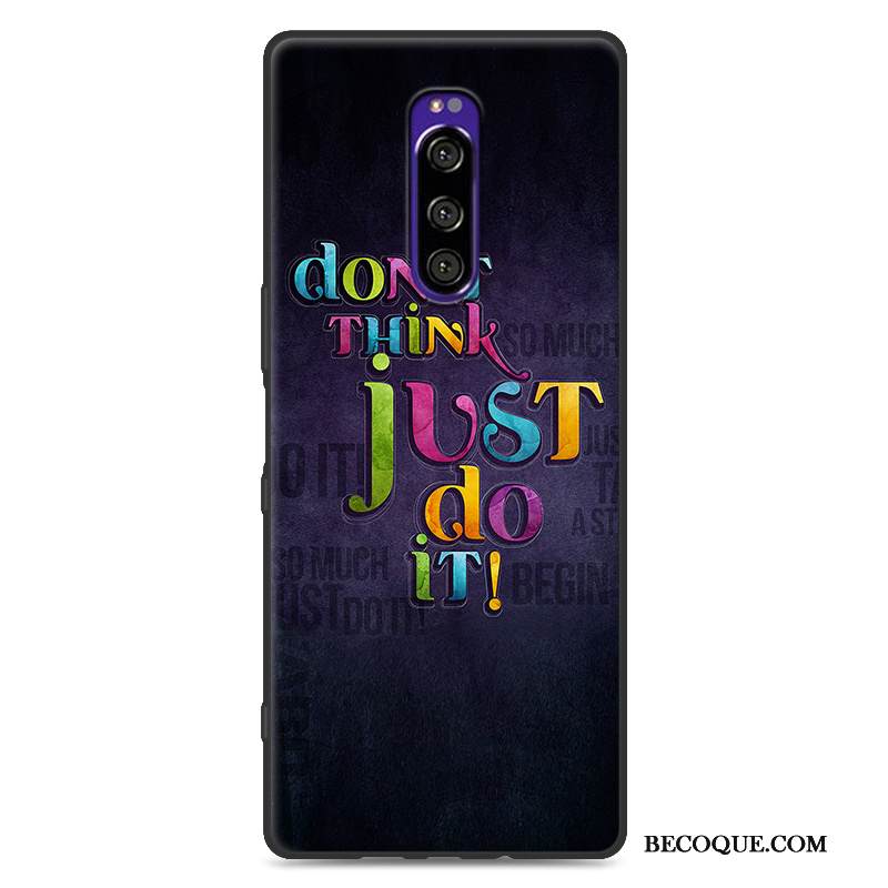 Kuori Sony Xperia 1 Luova Uusi Murtumaton, Kotelo Sony Xperia 1 Silikoni Sininen Trendi