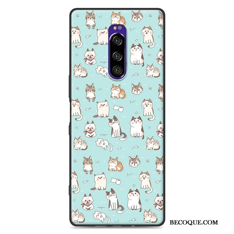 Kuori Sony Xperia 1 Luova Uusi Murtumaton, Kotelo Sony Xperia 1 Silikoni Sininen Trendi