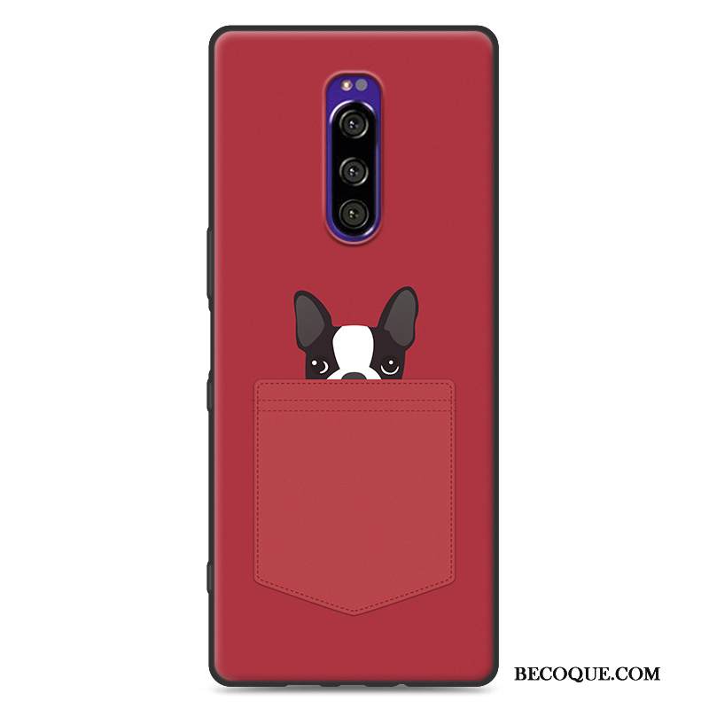 Kuori Sony Xperia 1 Sarjakuva Pesty Suede Murtumaton, Kotelo Sony Xperia 1 Laukut Harmaa Tide-brändi
