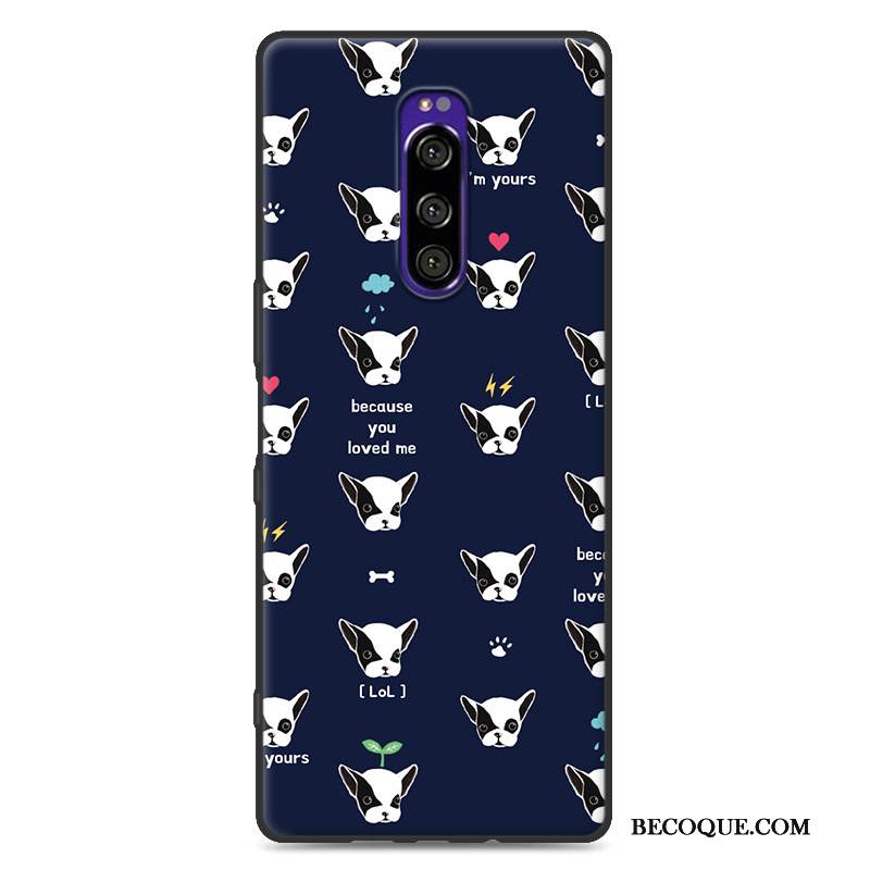 Kuori Sony Xperia 1 Sarjakuva Pesty Suede Murtumaton, Kotelo Sony Xperia 1 Laukut Harmaa Tide-brändi