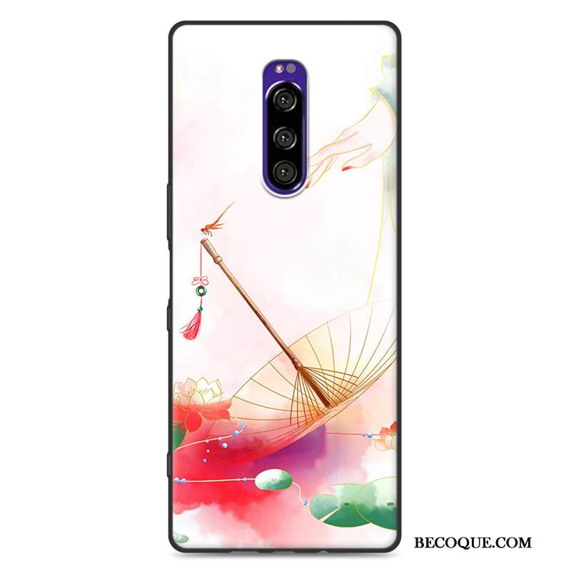 Kuori Sony Xperia 1 Suojaus Kiinalainen Tyyli Tuuli, Kotelo Sony Xperia 1 Silikoni Puhelimen Kuoret Jauhe