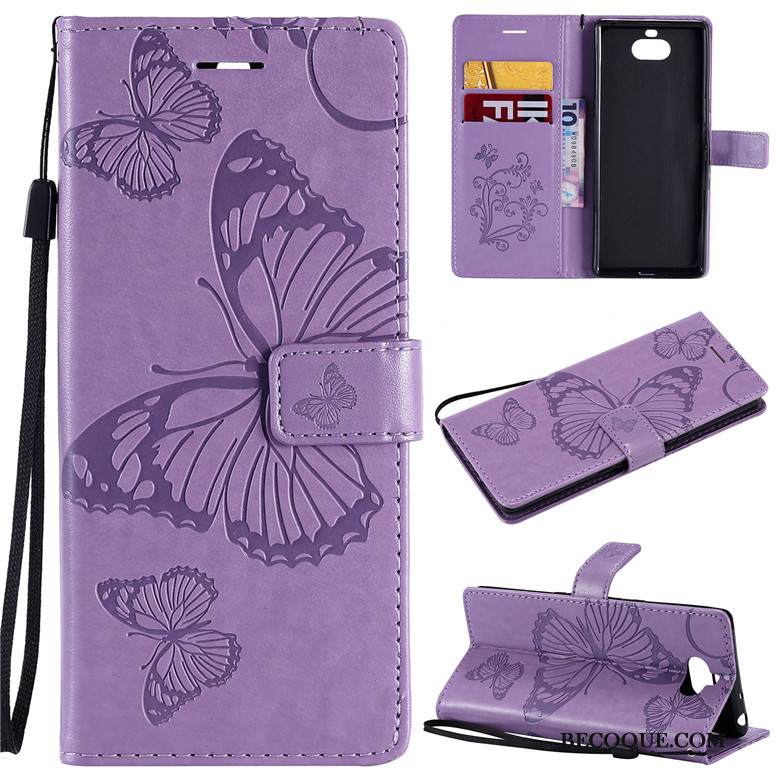 Kuori Sony Xperia 10 Laukut Pinkki Kulta, Kotelo Sony Xperia 10 Nahka