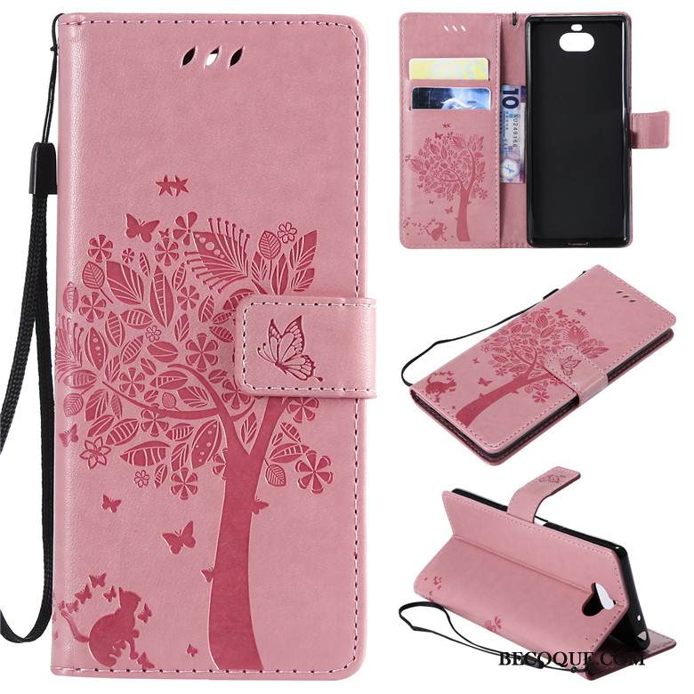 Kuori Sony Xperia 10 Laukut Puhelimen Kuoret Pinkki, Kotelo Sony Xperia 10 Kuoret Kulta