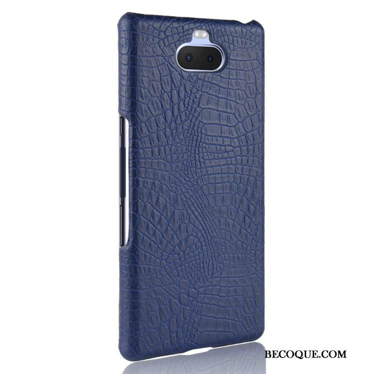 Kuori Sony Xperia 10 Nahka Kukkakuvio Puhelimen Kuoret, Kotelo Sony Xperia 10 Suojaus Kova Krokotiili