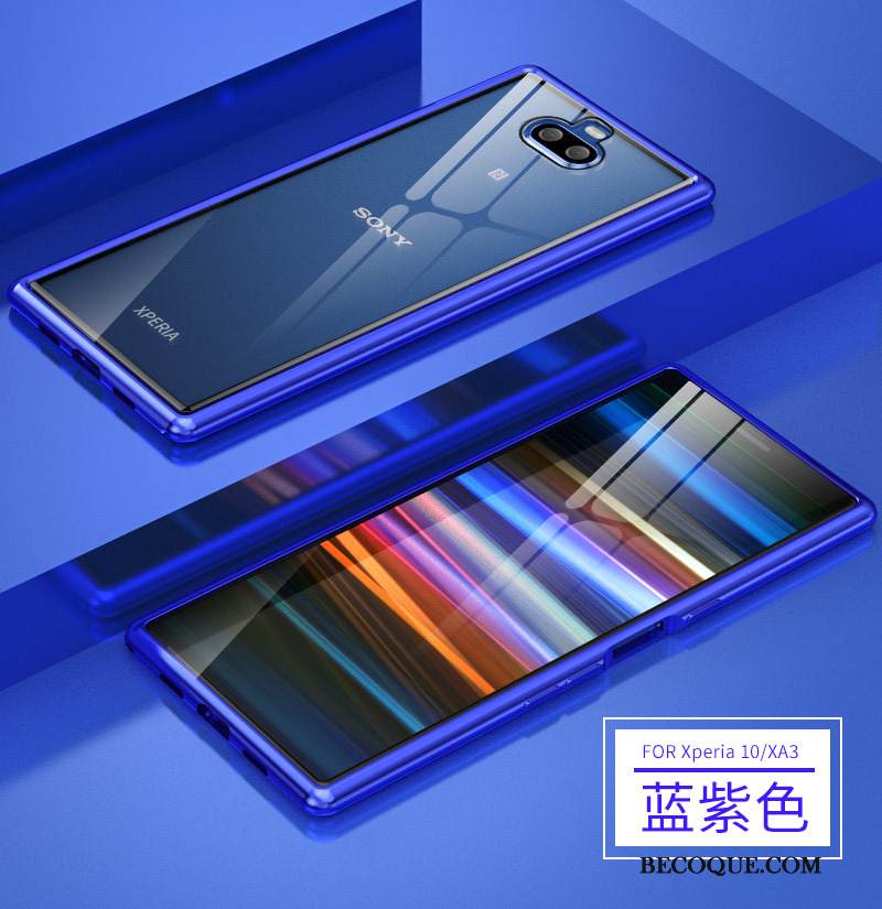 Kuori Sony Xperia 10 Plus Metalli Murtumaton Kehys, Kotelo Sony Xperia 10 Plus Suojaus Puhelimen Kuoret Violetti