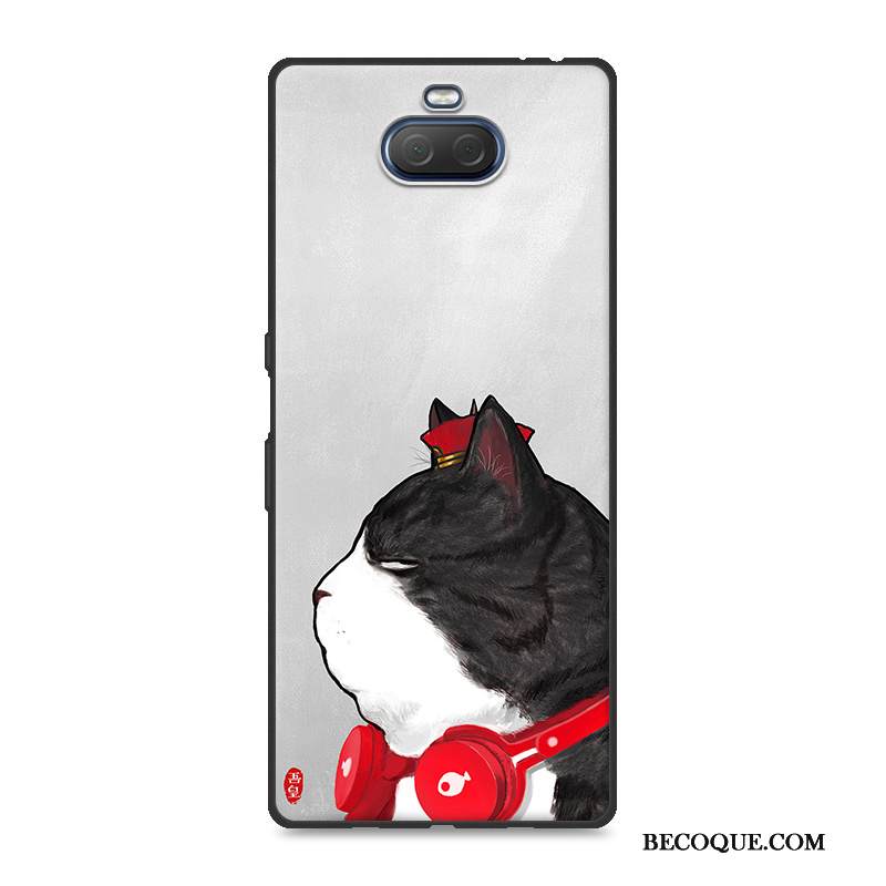 Kuori Sony Xperia 10 Plus Pehmeä Neste Persoonallisuus Puhelimen Kuoret, Kotelo Sony Xperia 10 Plus Suojaus Rakastunut Vihreä