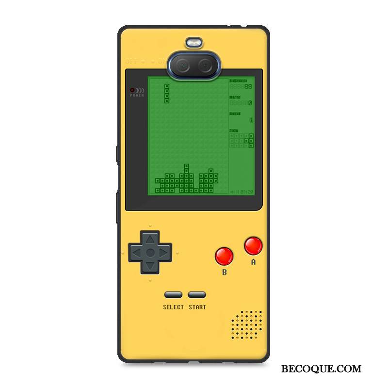 Kuori Sony Xperia 10 Sarjakuva Keltainen Puhelimen Kuoret, Kotelo Sony Xperia 10 Silikoni Persoonallisuus Murtumaton