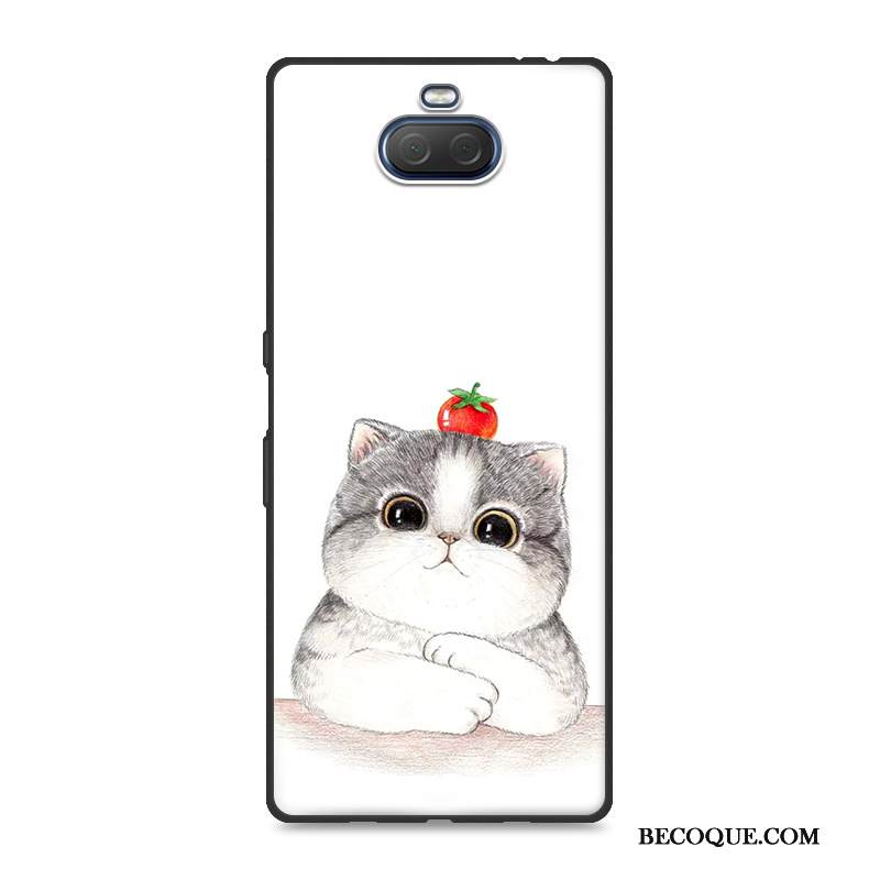 Kuori Sony Xperia 10 Sarjakuva Keltainen Puhelimen Kuoret, Kotelo Sony Xperia 10 Silikoni Persoonallisuus Murtumaton