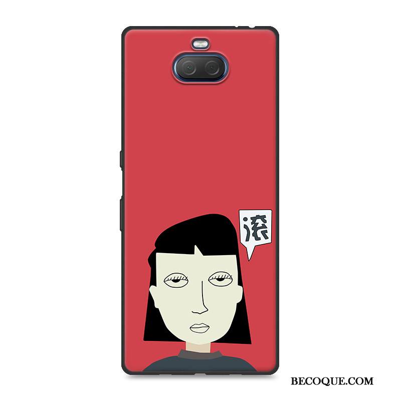 Kuori Sony Xperia 10 Sarjakuva Keltainen Puhelimen Kuoret, Kotelo Sony Xperia 10 Silikoni Persoonallisuus Murtumaton