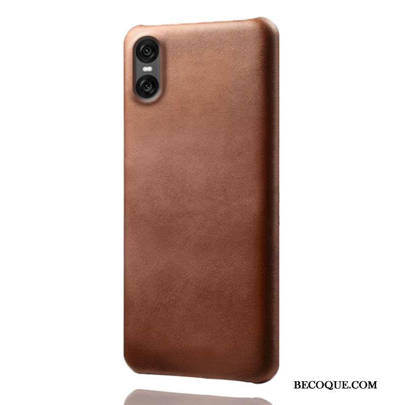Kuori Sony Xperia 10 Vii Nahkamainen Suojakuori