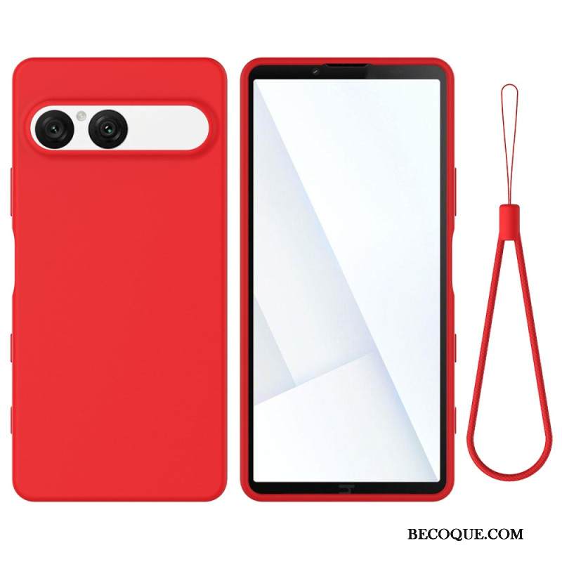 Kuori Sony Xperia 10 Vii Silikoni Hihnalla Suojakuori