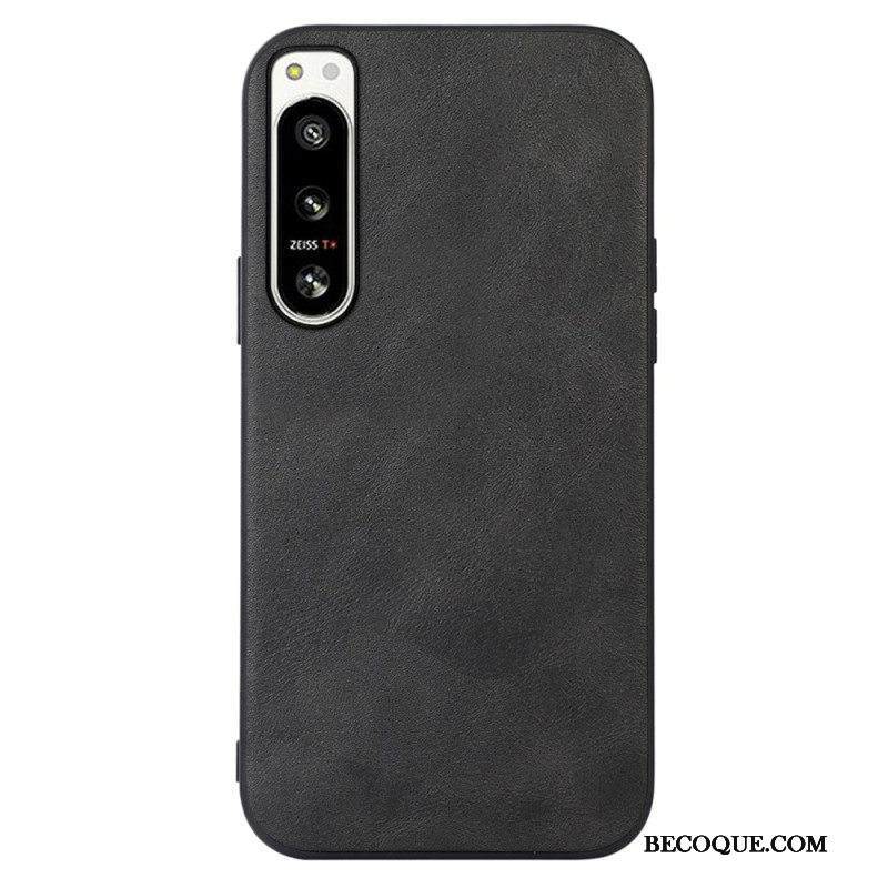 Kuori Sony Xperia 5 IV Hienostunut Ilme Nahkaefekti