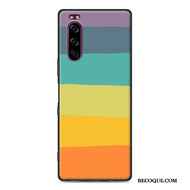 Kuori Sony Xperia 5 Laukut Musta Puhelimen Kuoret, Kotelo Sony Xperia 5 Suojaus Pesty Suede Jauhe