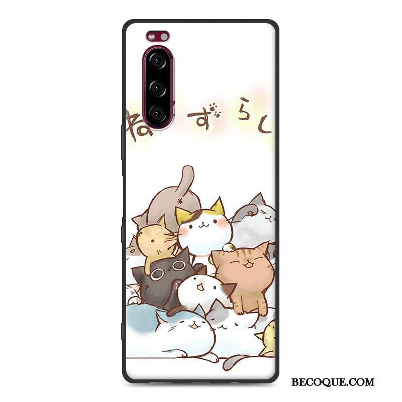 Kuori Sony Xperia 5 Laukut Musta Puhelimen Kuoret, Kotelo Sony Xperia 5 Suojaus Pesty Suede Jauhe