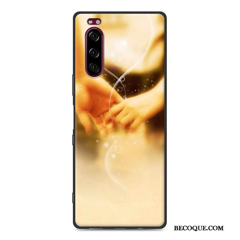 Kuori Sony Xperia 5 Laukut Musta Puhelimen Kuoret, Kotelo Sony Xperia 5 Suojaus Pesty Suede Jauhe