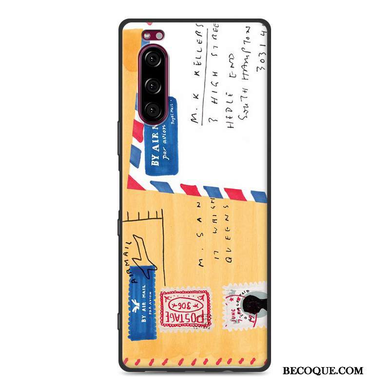 Kuori Sony Xperia 5 Laukut Musta Puhelimen Kuoret, Kotelo Sony Xperia 5 Suojaus Pesty Suede Jauhe