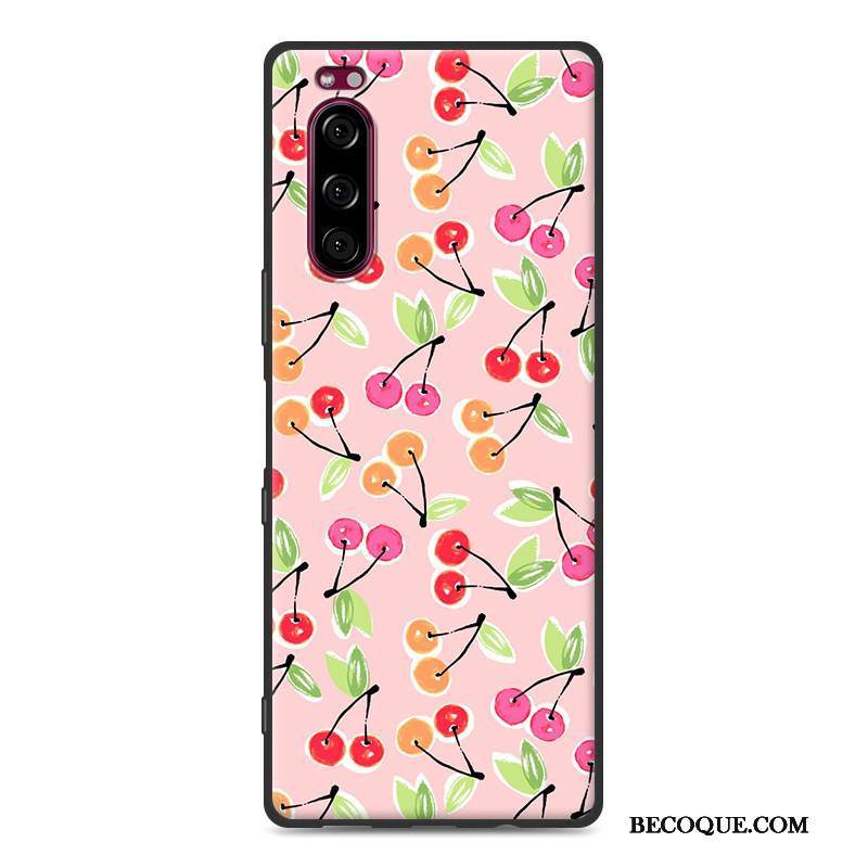 Kuori Sony Xperia 5 Laukut Musta Puhelimen Kuoret, Kotelo Sony Xperia 5 Suojaus Pesty Suede Jauhe