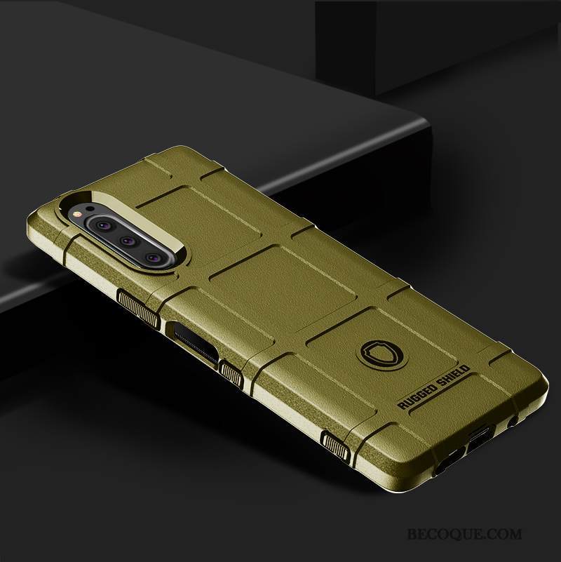 Kuori Sony Xperia 5 Laukut Vihreä Tide-brändi, Kotelo Sony Xperia 5 Suojaus Murtumaton Puhelimen Kuoret