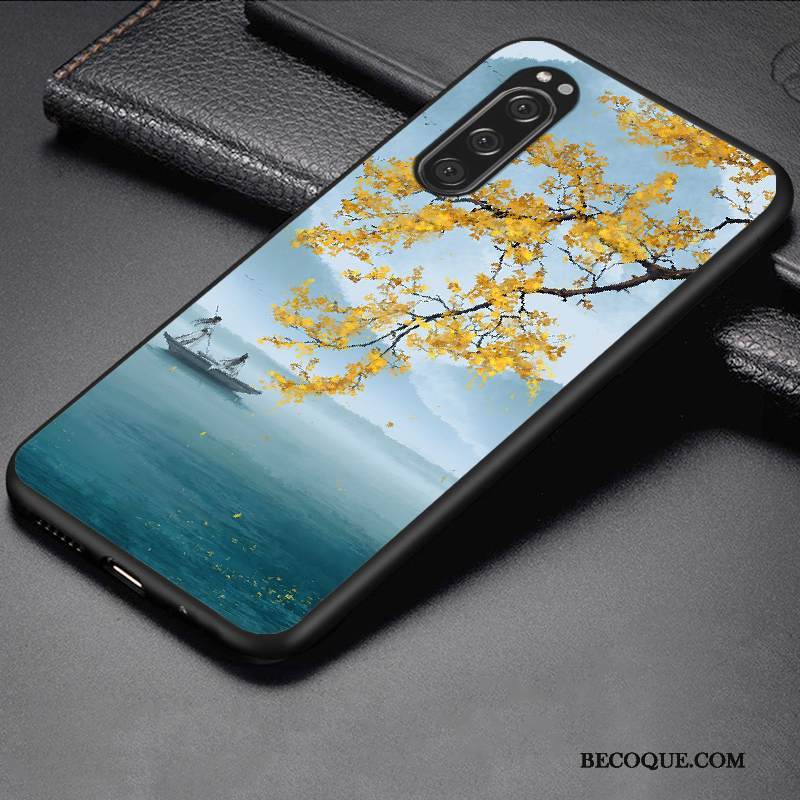 Kuori Sony Xperia 5 Luova Puhelimen Kuoret Trendi, Kotelo Sony Xperia 5 Sarjakuva Murtumaton Tummansininen