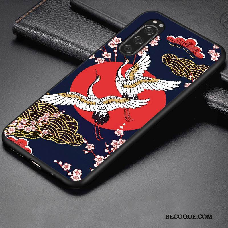 Kuori Sony Xperia 5 Luova Puhelimen Kuoret Trendi, Kotelo Sony Xperia 5 Sarjakuva Murtumaton Tummansininen