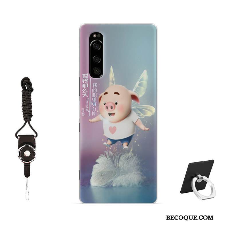 Kuori Sony Xperia 5 Maalaus Jauhe Rakastunut, Kotelo Sony Xperia 5 Pehmeä Neste Malli Liukumaton