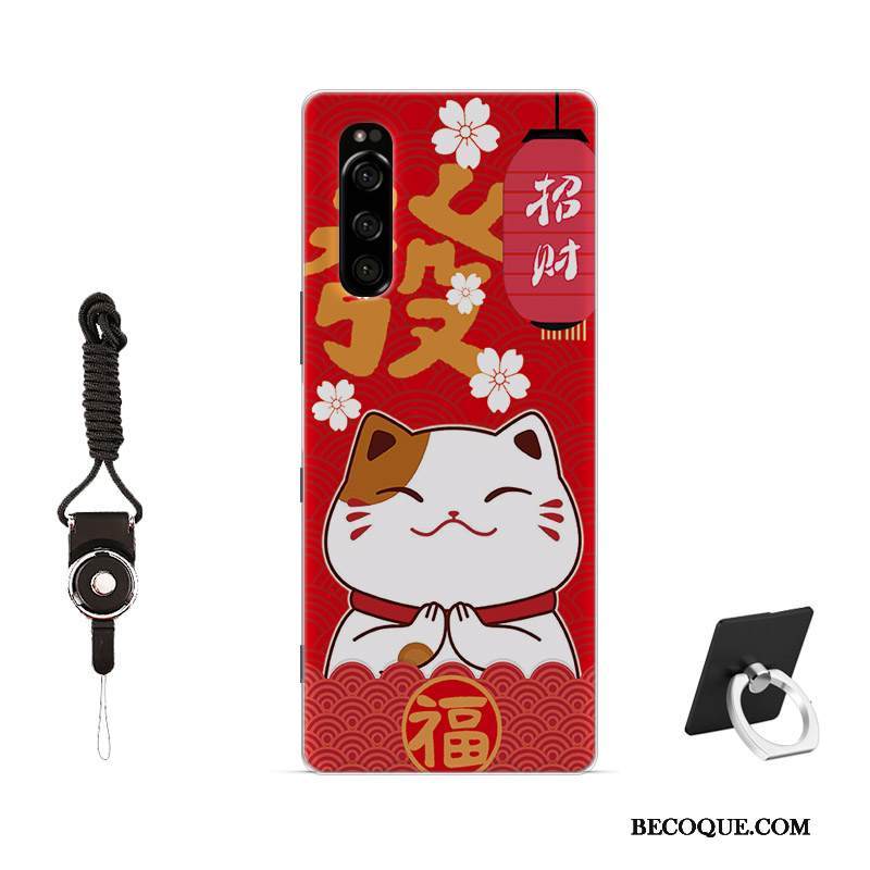 Kuori Sony Xperia 5 Maalaus Jauhe Rakastunut, Kotelo Sony Xperia 5 Pehmeä Neste Malli Liukumaton