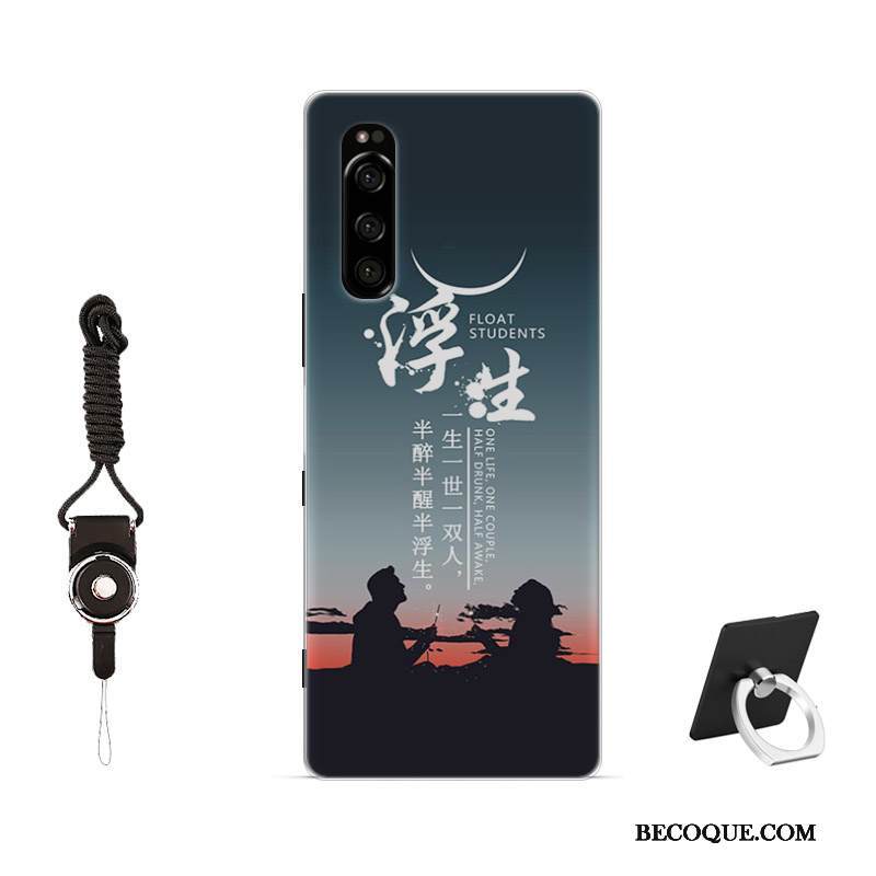 Kuori Sony Xperia 5 Maalaus Jauhe Rakastunut, Kotelo Sony Xperia 5 Pehmeä Neste Malli Liukumaton