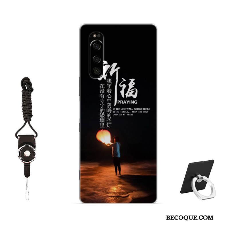 Kuori Sony Xperia 5 Maalaus Jauhe Rakastunut, Kotelo Sony Xperia 5 Pehmeä Neste Malli Liukumaton