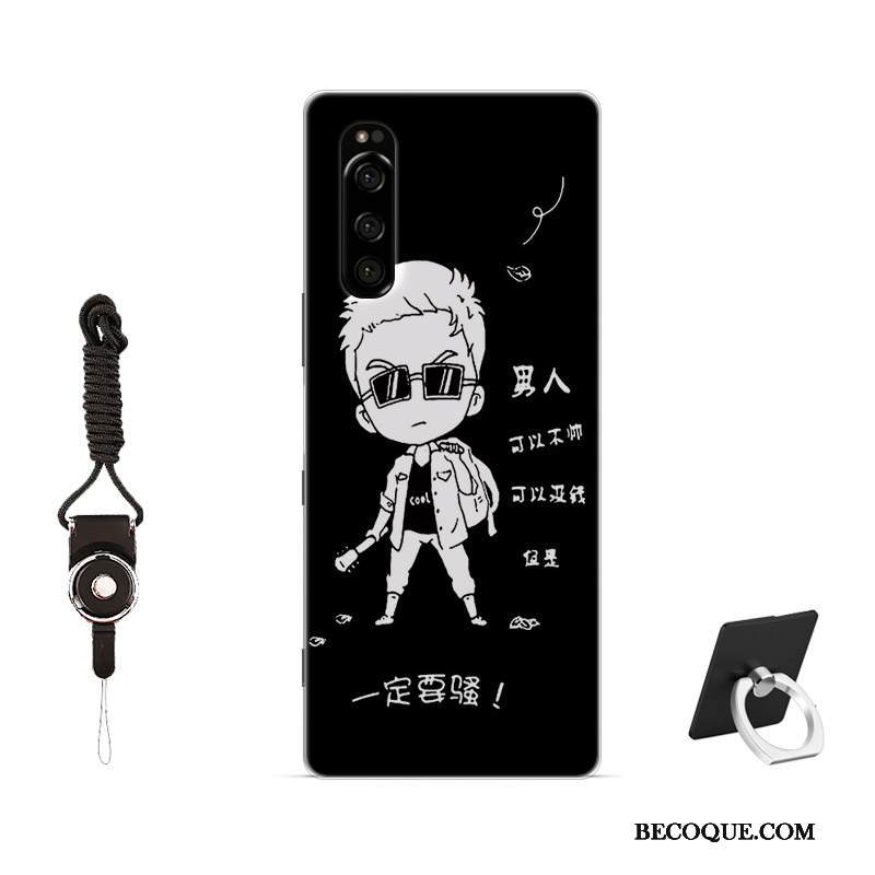 Kuori Sony Xperia 5 Maalaus Jauhe Rakastunut, Kotelo Sony Xperia 5 Pehmeä Neste Malli Liukumaton