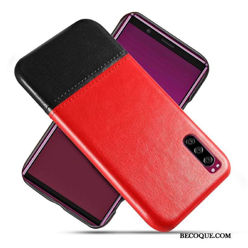 Kuori Sony Xperia 5 Nahka Musta Persoonallisuus, Kotelo Sony Xperia 5 Suojaus Trendi Puhelimen Kuoret