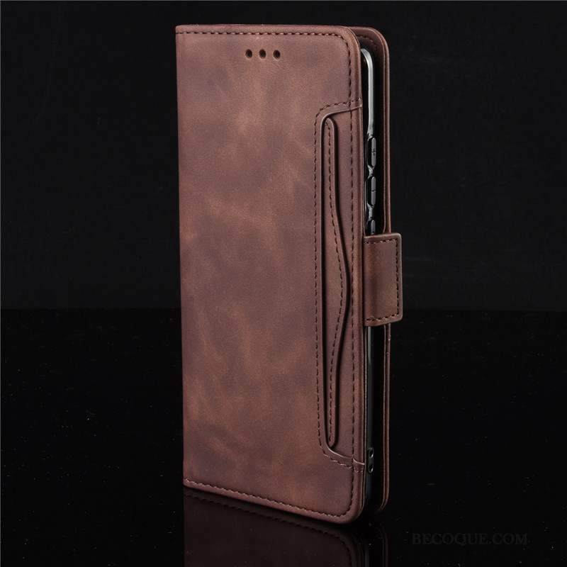 Kuori Sony Xperia 5 Nahka Puhelimen Kuoret Musta, Kotelo Sony Xperia 5 Suojaus Kortti