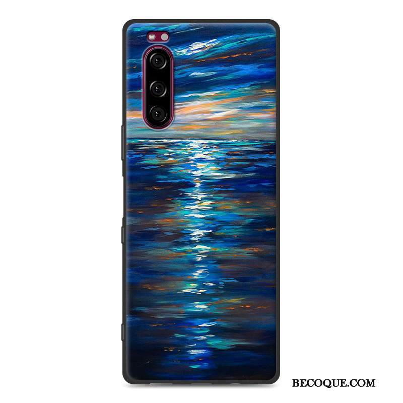 Kuori Sony Xperia 5 Pehmeä Neste Vihreä Persoonallisuus, Kotelo Sony Xperia 5 Suojaus Puhelimen Kuoret Ihana