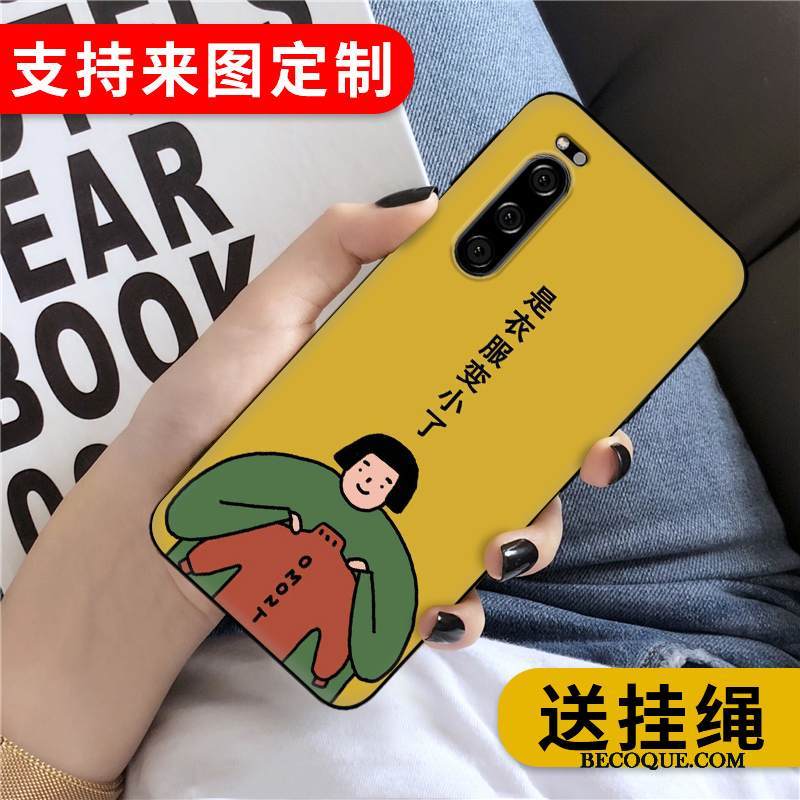 Kuori Sony Xperia 5 Silikoni Keltainen Murtumaton, Kotelo Sony Xperia 5 Laukut Muokata Puhelimen Kuoret