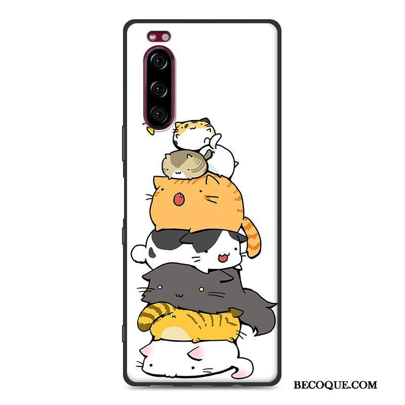 Kuori Sony Xperia 5 Silikoni Maisema Puhelimen Kuoret, Kotelo Sony Xperia 5 Luova Tummansininen Yksinkertainen