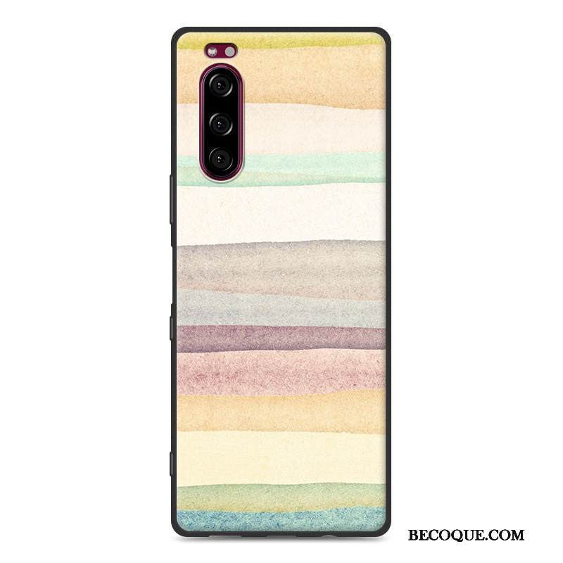 Kuori Sony Xperia 5 Silikoni Maisema Puhelimen Kuoret, Kotelo Sony Xperia 5 Luova Tummansininen Yksinkertainen