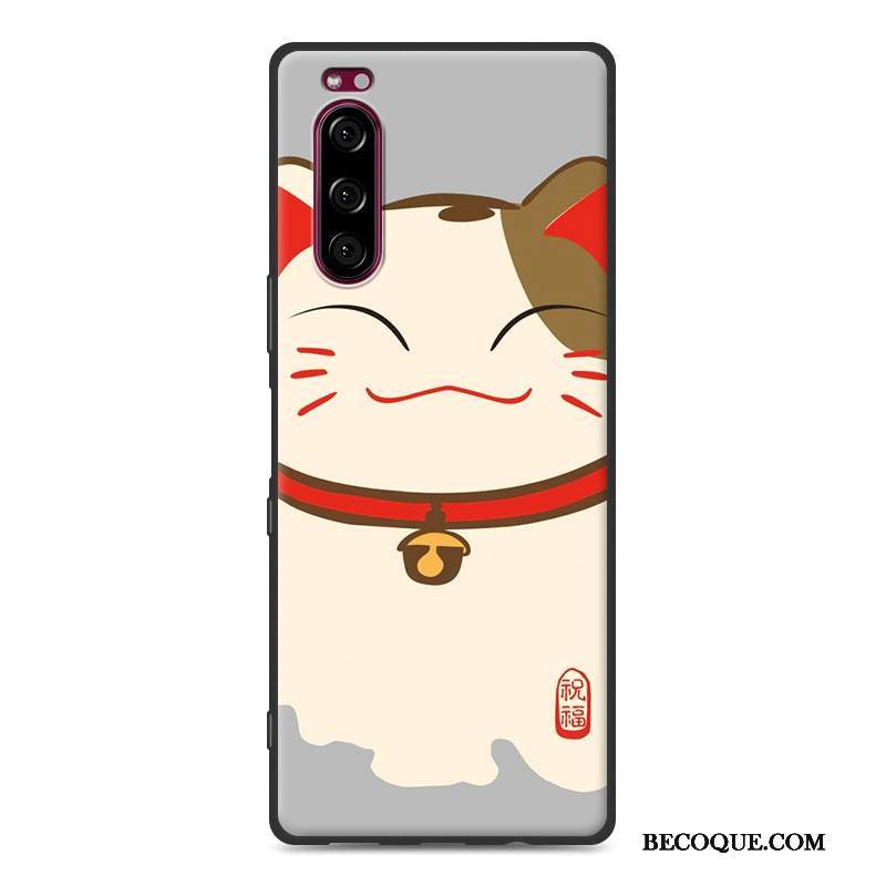 Kuori Sony Xperia 5 Silikoni Maisema Puhelimen Kuoret, Kotelo Sony Xperia 5 Luova Tummansininen Yksinkertainen