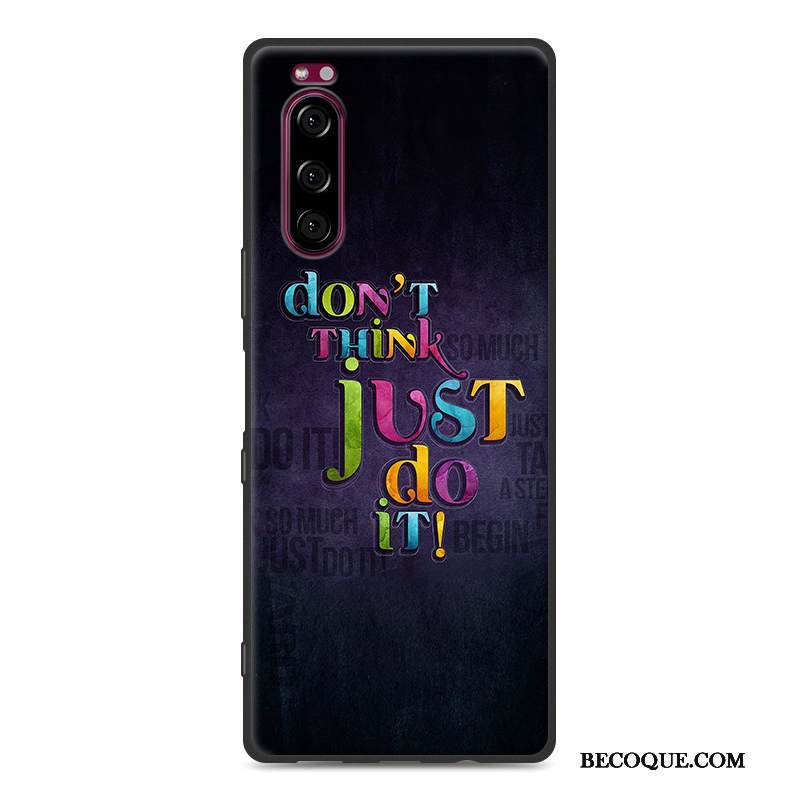 Kuori Sony Xperia 5 Silikoni Maisema Puhelimen Kuoret, Kotelo Sony Xperia 5 Luova Tummansininen Yksinkertainen