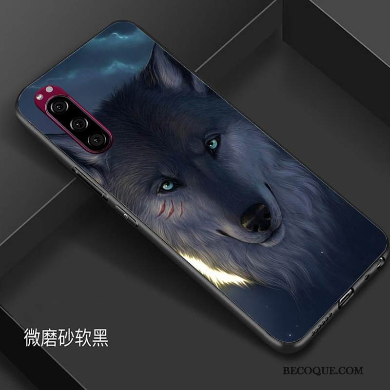 Kuori Sony Xperia 5 Silikoni Murtumaton Musta, Kotelo Sony Xperia 5 Luova Tide-brändi Puhelimen Kuoret