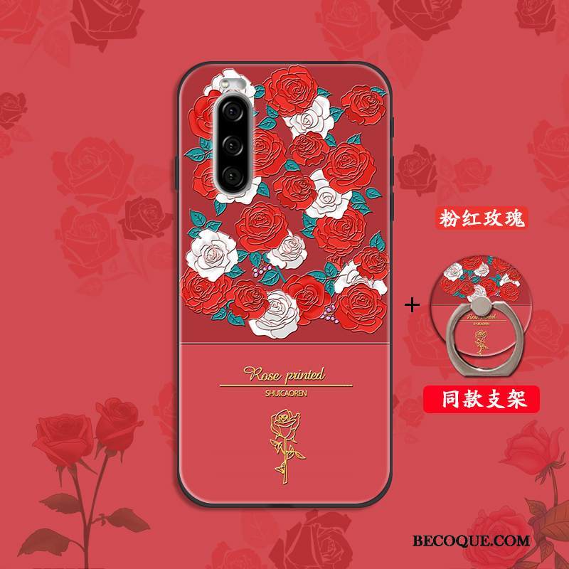 Kuori Sony Xperia 5 Silikoni Pinkki Punainen, Kotelo Sony Xperia 5 Suojaus Murtumaton Puhelimen Kuoret